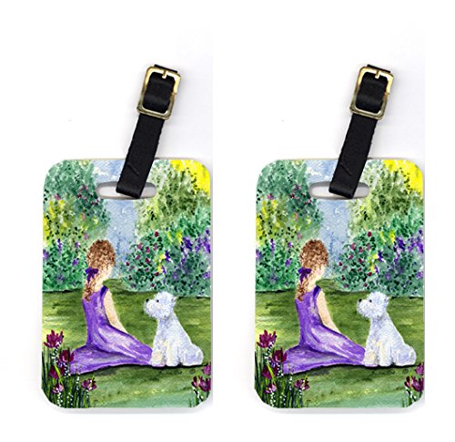 Pair of 2 Westie Luggage Tags
