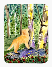 SS8887MP Golden Retriever Mouse Pad & Hot Pad & Trivet