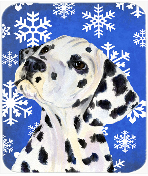 Dalmatian Winter Snowflakes Holiday Mouse Pad, Hot Pad or Trivet