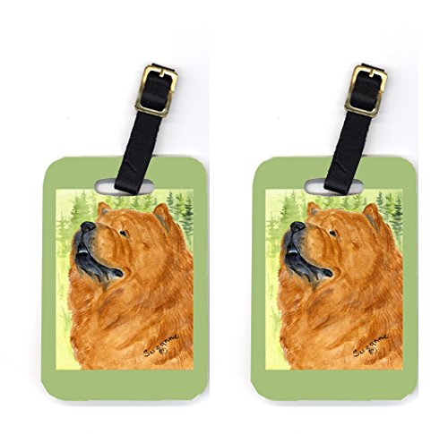 Pair of 2 Chow Chow Luggage Tags