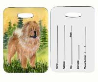Pair of 2 Chow Chow Luggage Tags