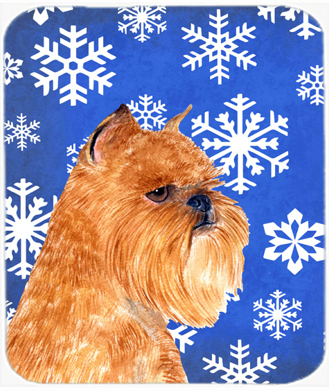 Brussels Griffon Winter Snowflakes Holiday Mouse Pad, Hot Pad or Trivet
