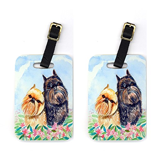 Pair of 2 Brussels Griffon Luggage Tags