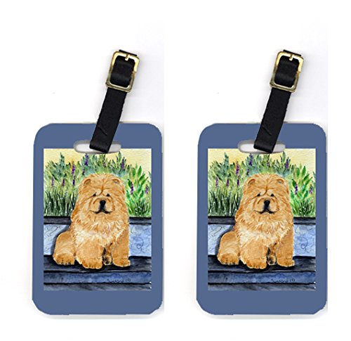 Pair of 2 Chow Chow Luggage Tags