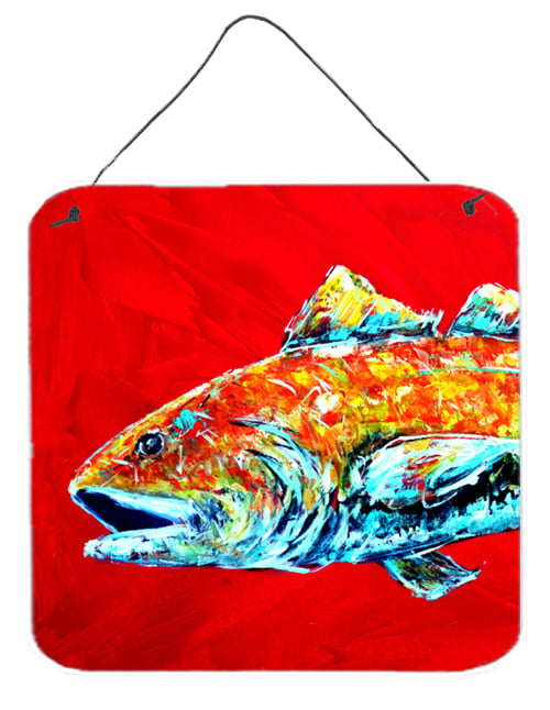 Fish - Red Fish Alphonzo Head Aluminium Metal Wall or Door Hanging Prints