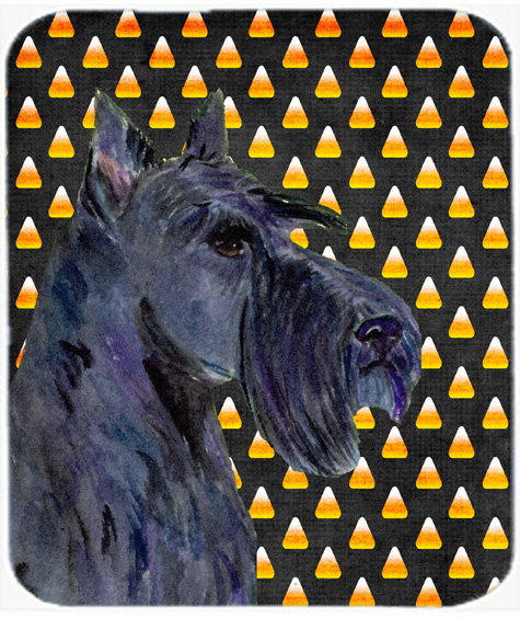 Scottish Terrier Candy Corn Halloween Portrait Mouse Pad, Hot Pad or Trivet
