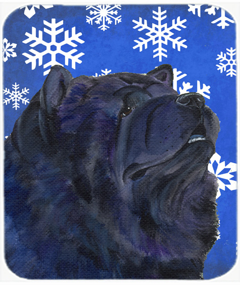 Chow Chow Winter Snowflakes Holiday Mouse Pad, Hot Pad or Trivet