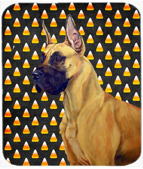 Great Dane Candy Corn Halloween Portrait Mouse Pad, Hot Pad or Trivet