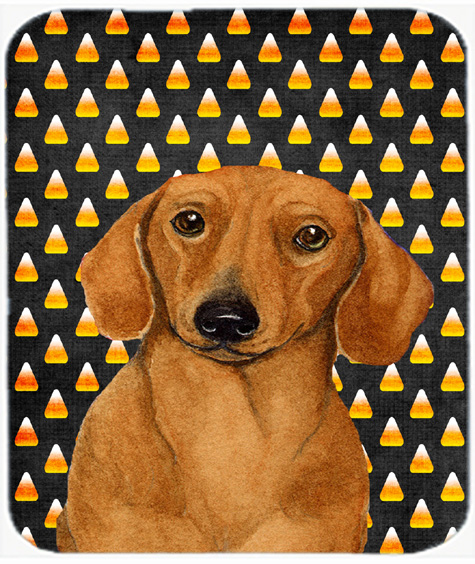 Dachshund Candy Corn Halloween Portrait Mouse Pad, Hot Pad or Trivet