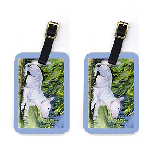 Pair of 2 Bull Terrier Luggage Tags