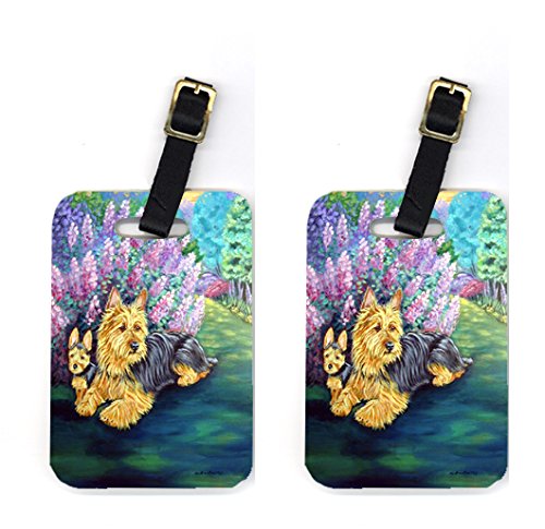 Pair of 2 Australian Terrier Luggage Tags
