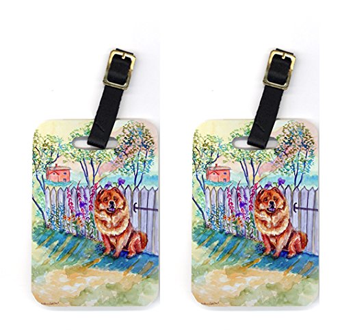 Pair of 2 Chow Chow Luggage Tags