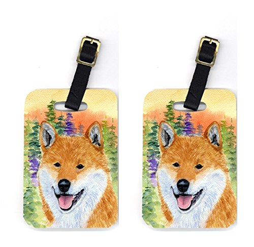 Pair of 2 Shiba Inu Luggage Tags