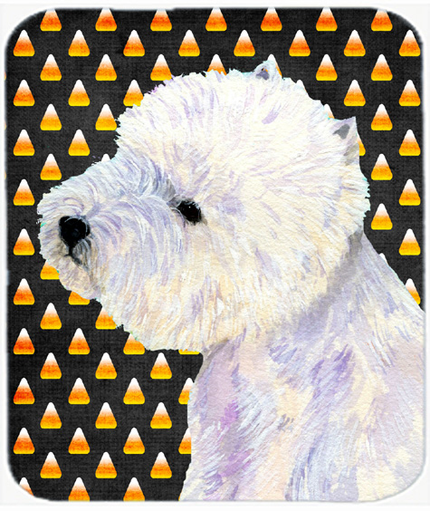 Westie Candy Corn Halloween Portrait Mouse Pad, Hot Pad or Trivet