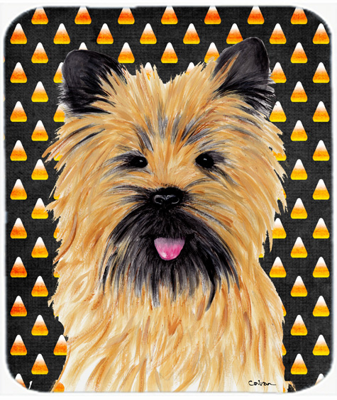 Cairn Terrier Candy Corn Halloween Portrait Mouse Pad, Hot Pad or Trivet