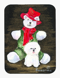 Bichon Frise Mouse Pad & Hot Pad & Trivet