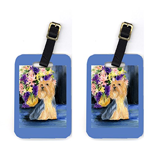 Pair of 2 Silky Terrier Luggage Tags