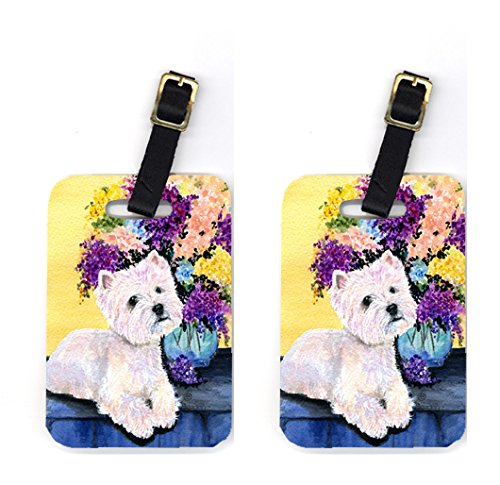 Pair of 2 Westie Luggage Tags