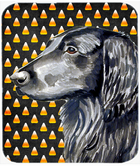 Flat Coated Retriever Candy Corn Halloween Mouse Pad- Hot Pad or Trivet