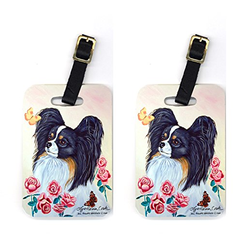 Pair of 2 Papillon Luggage Tags