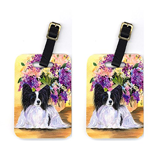 Pair of 2 Papillon Luggage Tags