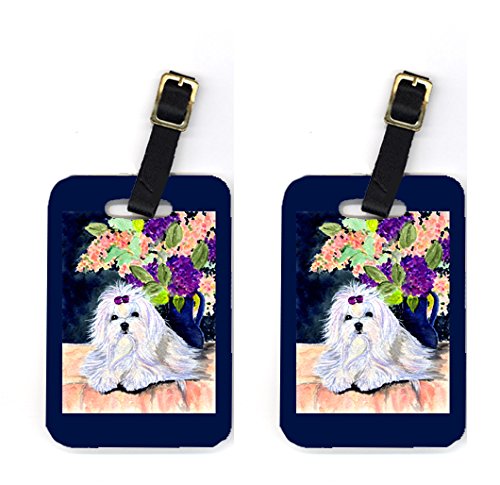 Pair of 2 Maltese Luggage Tags