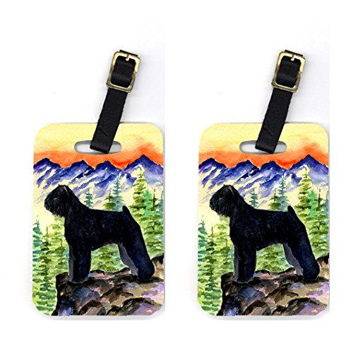 Pair of 2 Bouvier des Flandres Luggage Tags