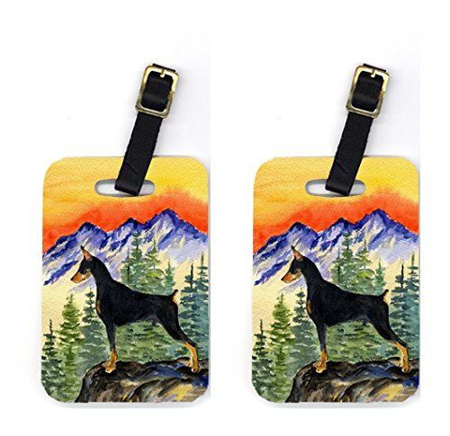 Pair of 2 Doberman Luggage Tags