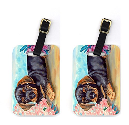Pair of 2 Dachshund Luggage Tags