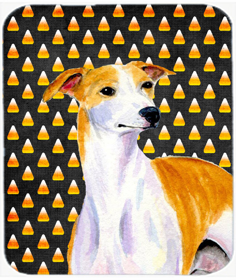 Whippet Candy Corn Halloween Portrait Mouse Pad, Hot Pad or Trivet