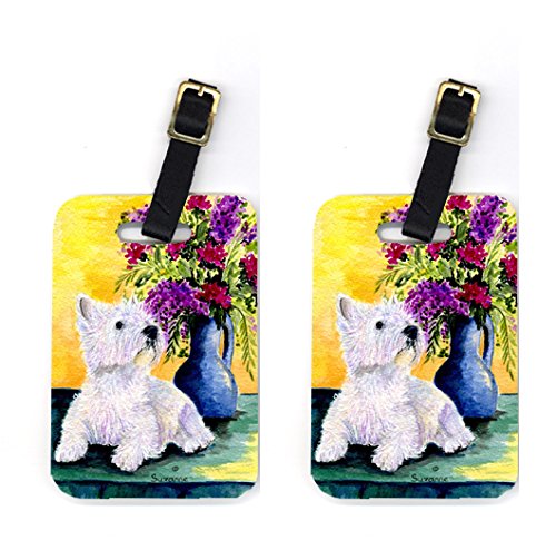 Pair of 2 Westie Luggage Tags