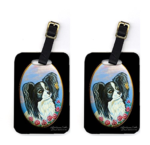 Pair of 2 Papillon Luggage Tags