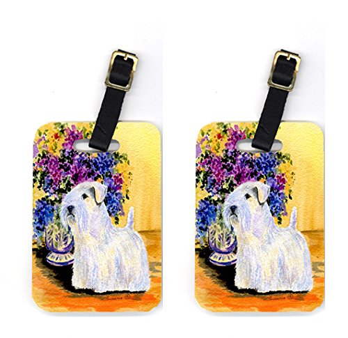 Pair of 2 Sealyham Terrier Luggage Tags