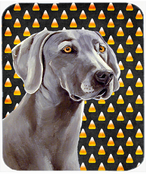 Weimaraner Candy Corn Halloween Portrait Mouse Pad, Hot Pad or Trivet