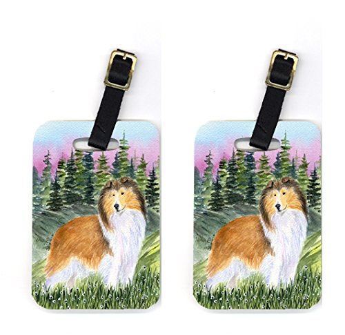 Pair of 2 Sheltie Luggage Tags