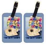 Pair of 2 Pekingese Luggage Tags