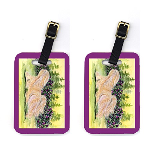 Pair of 2 Lhasa Apso Luggage Tags