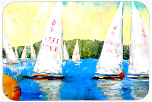Sailboats Round the Mark Mouse Pad, Hot Pad or Trivet