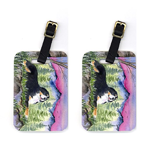 Pair of 2 Bernese Mountain Dog Luggage Tags