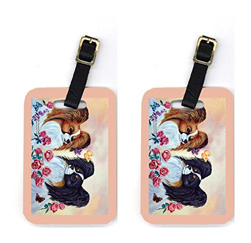 Pair of 2 Papillon Luggage Tags