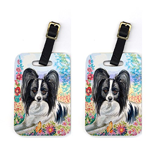Pair of 2 Papillon Luggage Tags