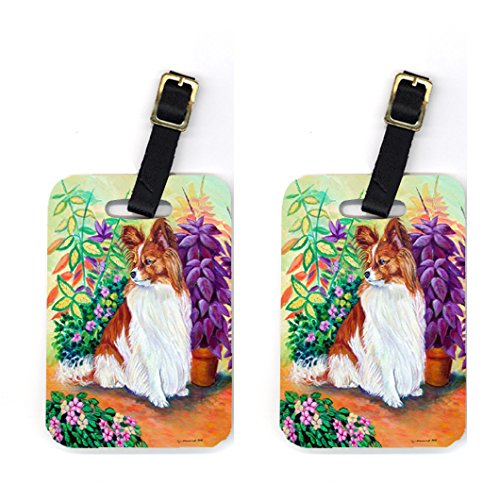 Pair of 2 Papillon Luggage Tags