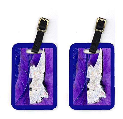 Pair of 2 Westie Luggage Tags
