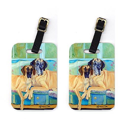 Pair of 2 Great Dane Luggage Tags