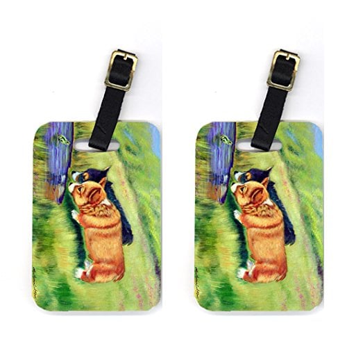 Pair of 2 Corgi Luggage Tags