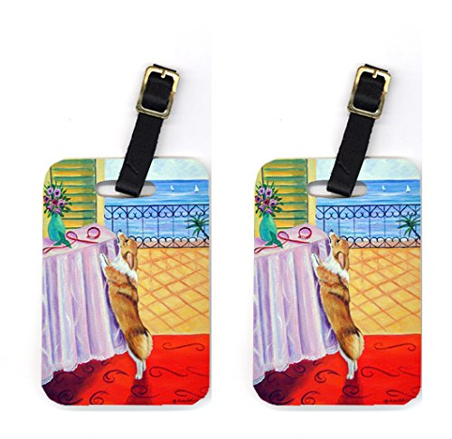 Pair of 2 Corgi Luggage Tags