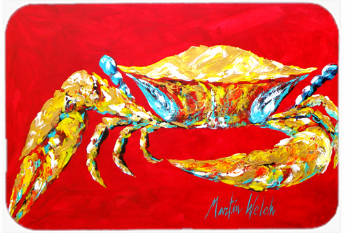 Crab Blue on Red, Sr. Mouse Pad, Hot Pad or Trivet