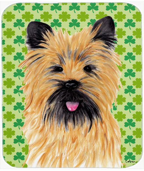 Cairn Terrier St. Patricks Day Shamrock Portrait Mouse Pad, Hot Pad or Trivet