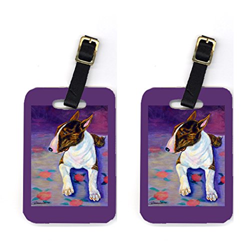 Pair of 2 Bull Terrier Luggage Tags