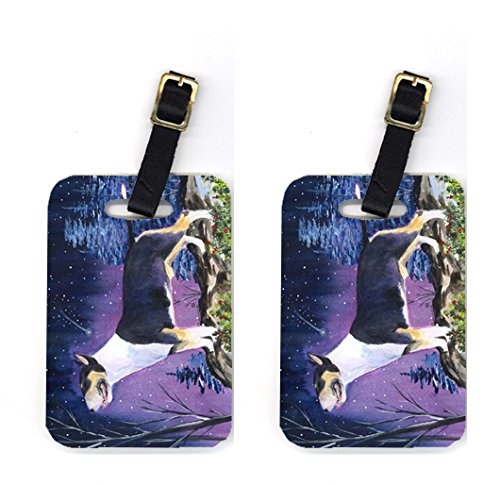 SS8344BT Pair of 2 Bull Terrier Luggage Tags